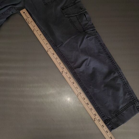 Anthropologie Jennie Ripstop High Rise Cargo Ankle Pant Washed Black Utility 28 - Picture 10 of 14